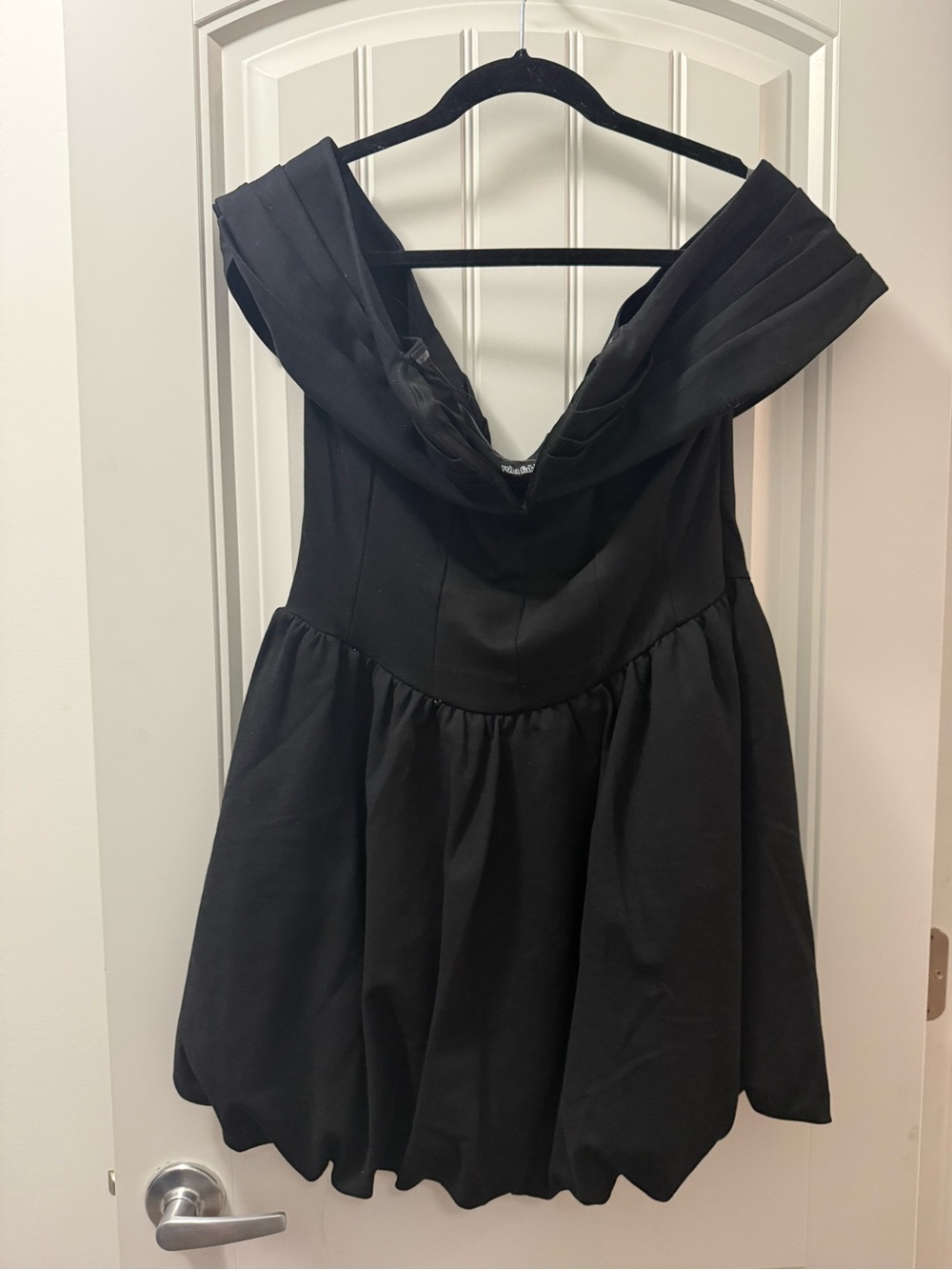 wild fable Black Off-Shoulder Mini Dress